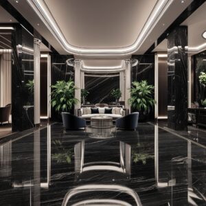 River Black Granite - Application: Feature Walls