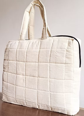 Cotton Quilted Laptop Bag