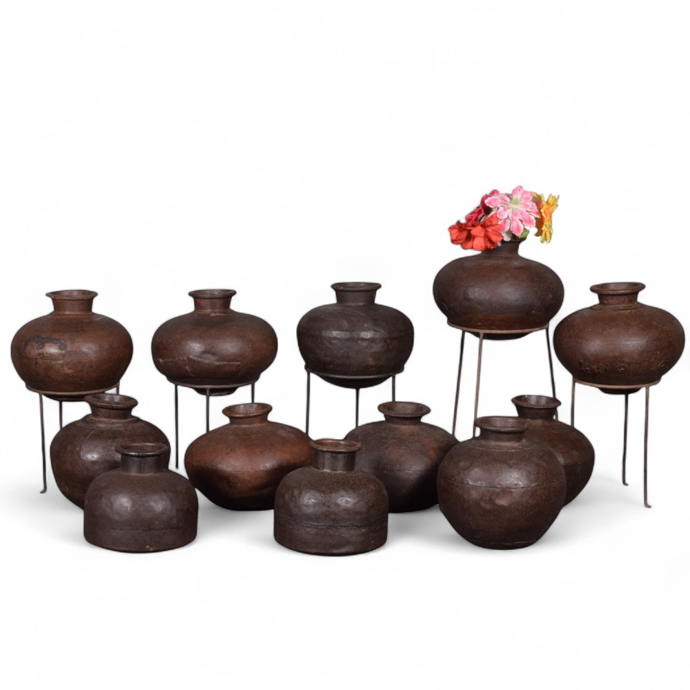 Vintage Iron Pot - Brand Name: Himalayan Art