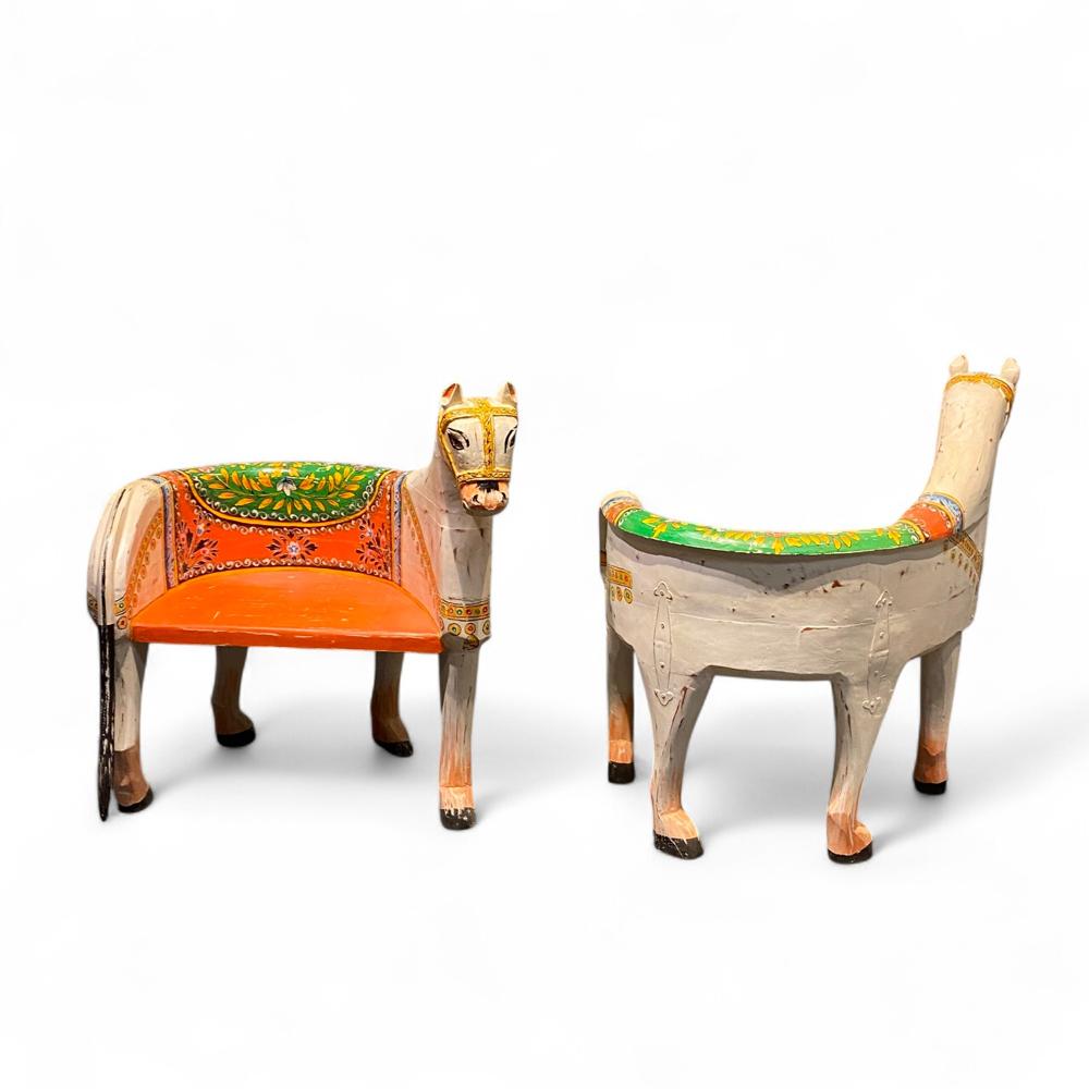 ANTIQUE PAINTED HORSE CHAIR