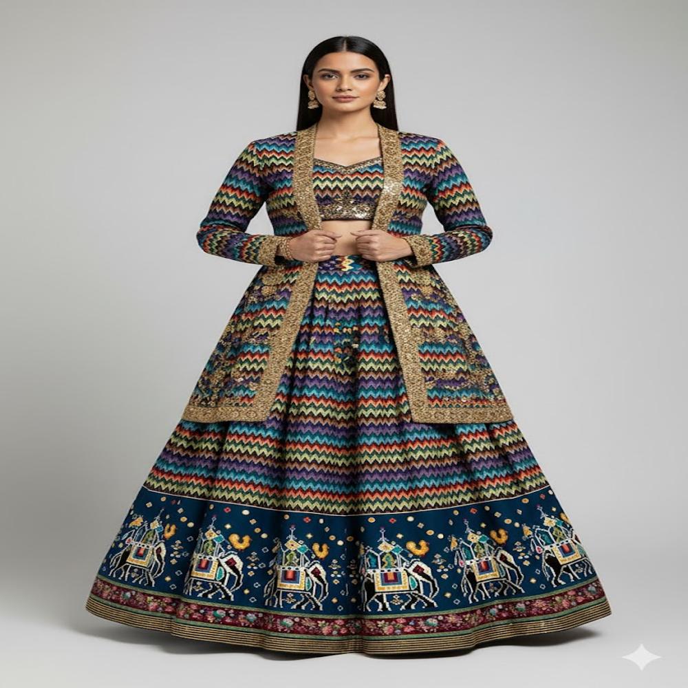 Jacquard Ikat Pattern Fabric ,Designer Fabric