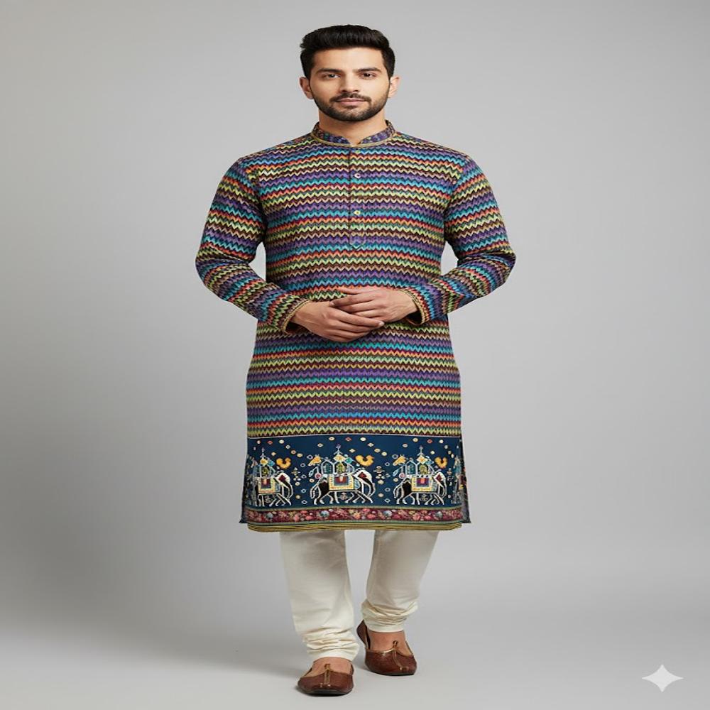 Jacquard Ikat Pattern Fabric ,Designer Fabric