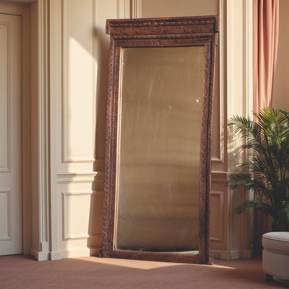 Antique Wooden Mirror Frame - Artwork: Crafted