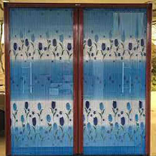 Printed Pleated Mesh Window - Color: Multicolor