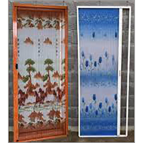 Printed Pleated Mesh Window - Color: Multicolor