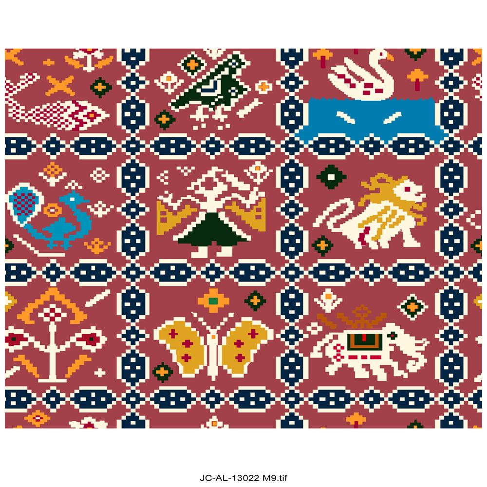 Patola Style print purple fabric