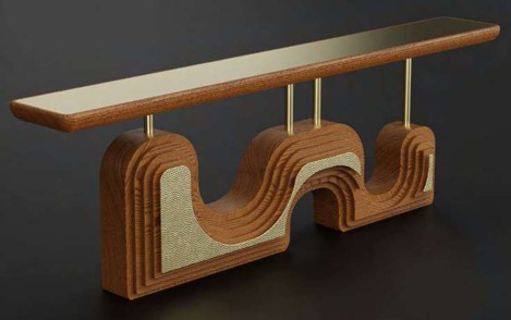 Tidal Console Table - Artwork: Crafted