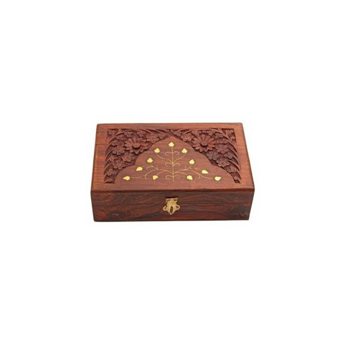 Handcrafted Wooden Box - Color: Brown