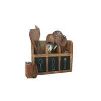 Handcrafted Wooden Utensil Holder - Application: Kitchen