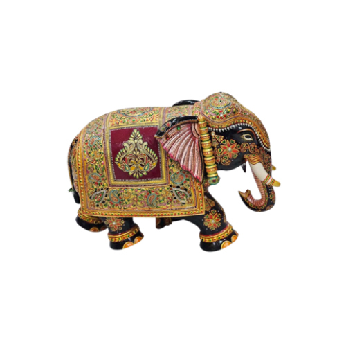 Handcrafted Decorative Elephant - Color: Brown