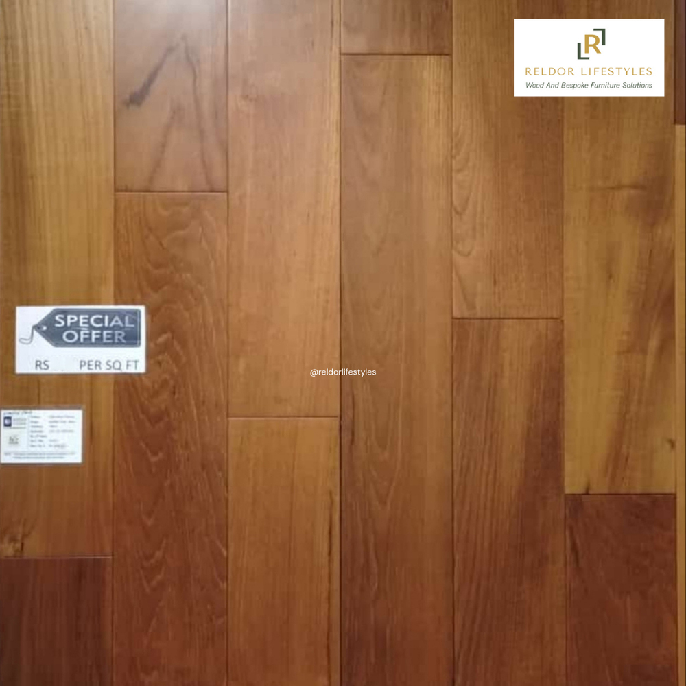 Natural Burma Teak Wooden Flooring - Design Type: Plain