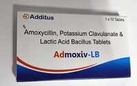 Admoxiv-LB-1 Amoxycillin Potassium Clavulanate And Lactic Acid Bacillus Tablets
