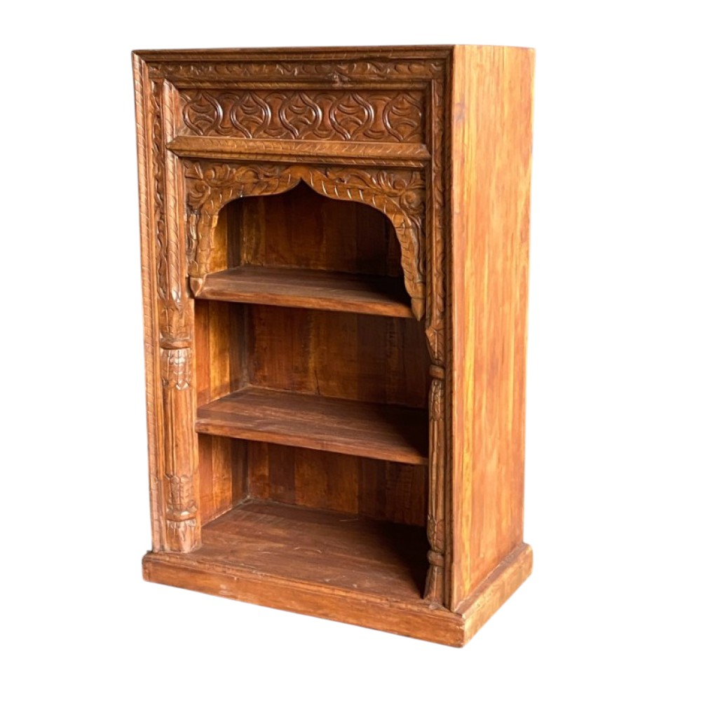 Antique Wooden Bookshelf - Artwork: Crafted