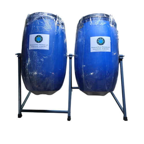 10 Kg Manual Rotating Twin Drum Composter - Color: Blue