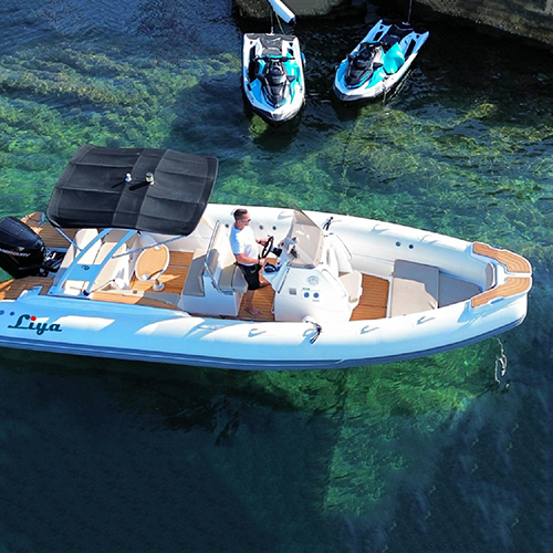 Liya 7.5m Rigid Inflatable Boats Semi Rigid Hull Boat - Capacity: 1800 Kg/hr