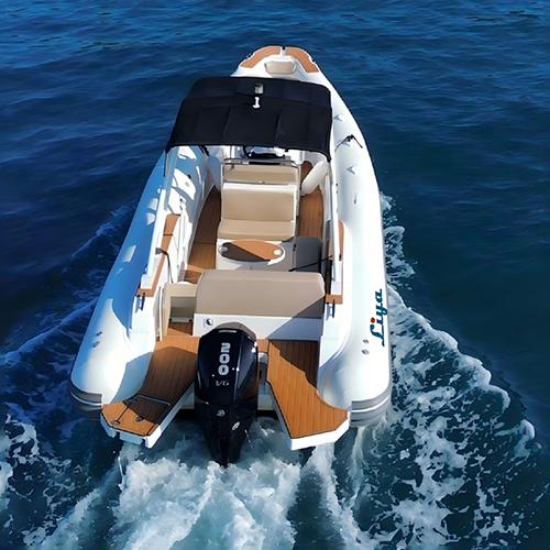 Liya 7.5m Rigid Inflatable Boats Semi Rigid Hull Boat - Capacity: 1800 Kg/hr