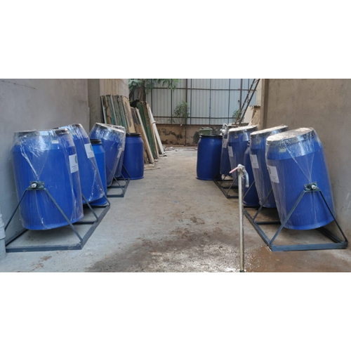 80 Kg Manual Rotating Twin Drum Composter - Color: Blue