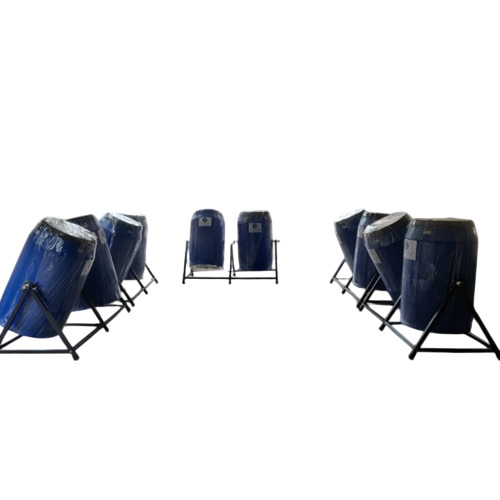 100 Kg Manual Rotating Twin Drum Composter - Color: Blue