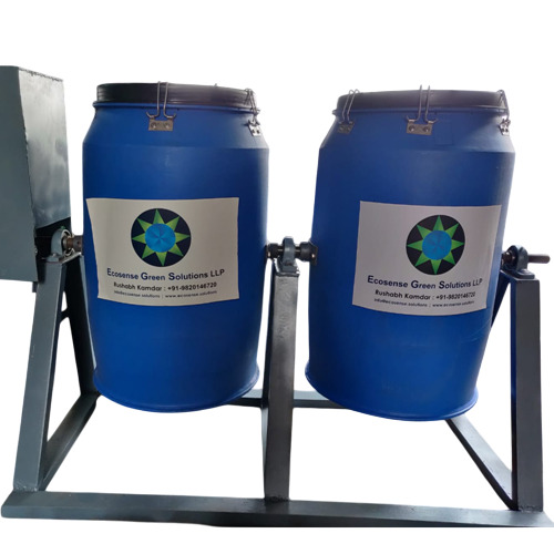 20 Kg Motorized Rotating Twin Drum Composter - Color: Blue