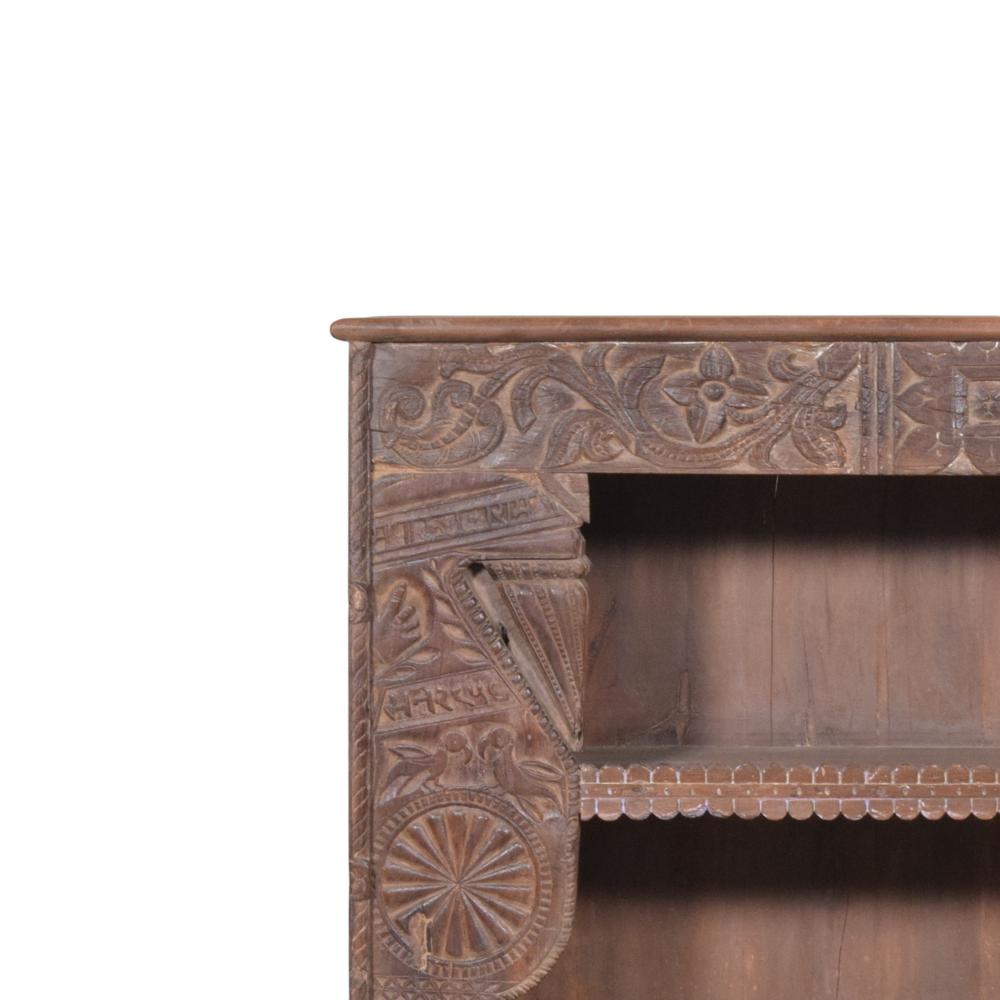 Vintage Wooden Bookshelf - Artwork: Crafted