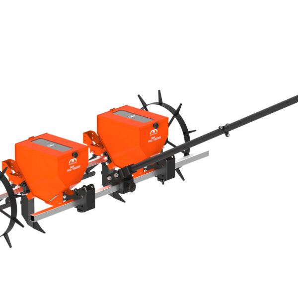 Pro Seeder Two Rows With Handle - Color: Red & Black