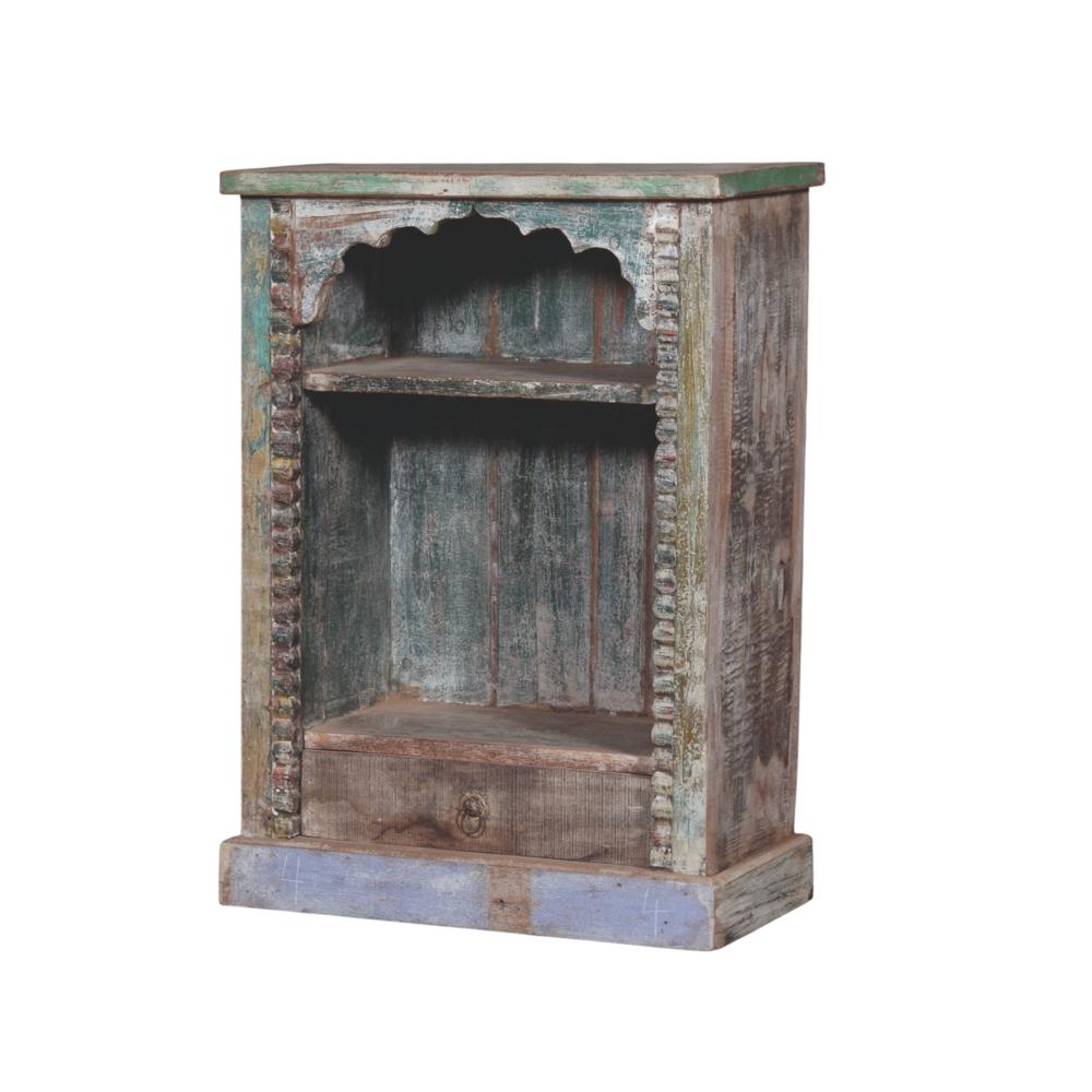 Vintage Wooden Bookshelf - Artwork: Crafted