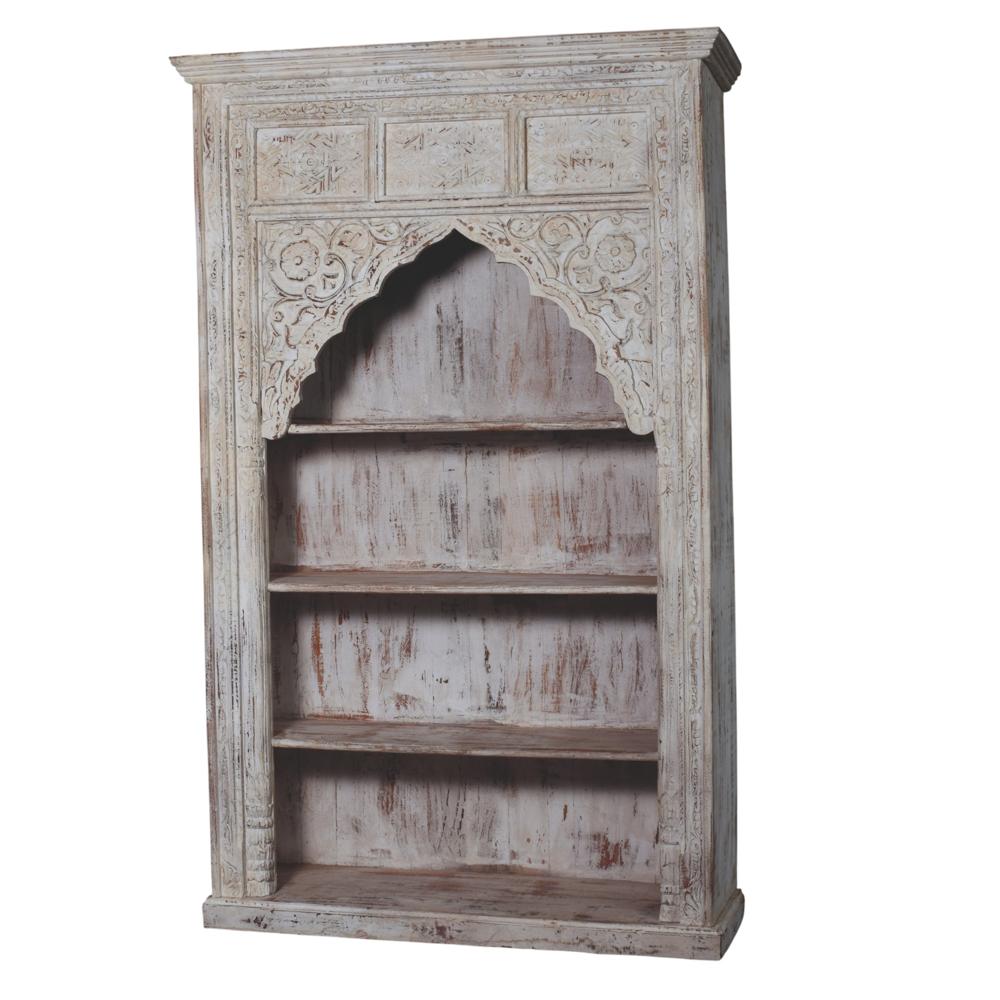Vintage Wooden Bookshelf - Artwork: Crafted
