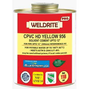 Cpvc Heavy Duty Yellow 956 - Initial Setting Time: 30 A 45 Minutes Minutes