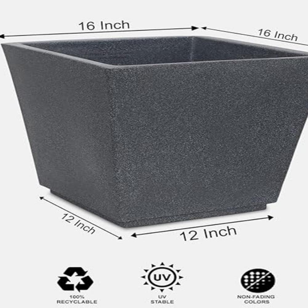 Square Type Roto Moulding Flower Pot 16 Inchi - Features: Good Quality