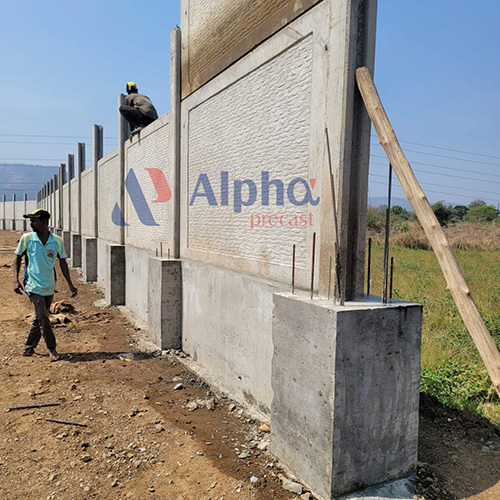 Single Panel Design Heavy Duty Precast Compound Wall