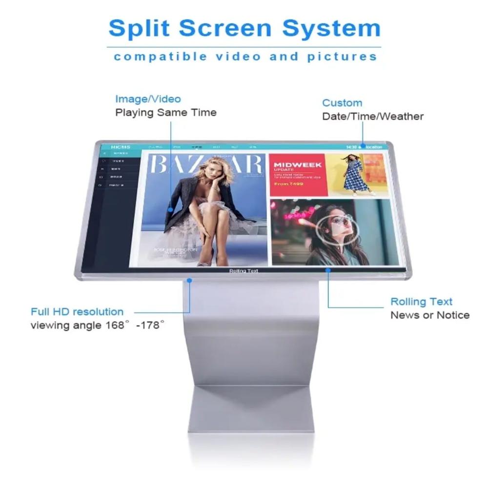 K Shape Advertising Kiosk