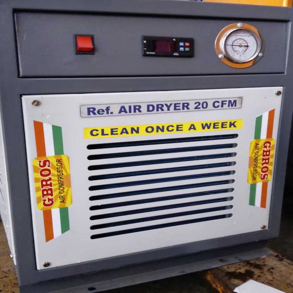 Air Dryer - 8 Bar Pressure, 2000 Cfm Flow Rate, -30â°c Dew Point, 220v Ac, Air-cooled Cooling Method, One-year Warranty | White/grey, 40x36x38 In, 130 Kg Weight, 52 Db Noise Level