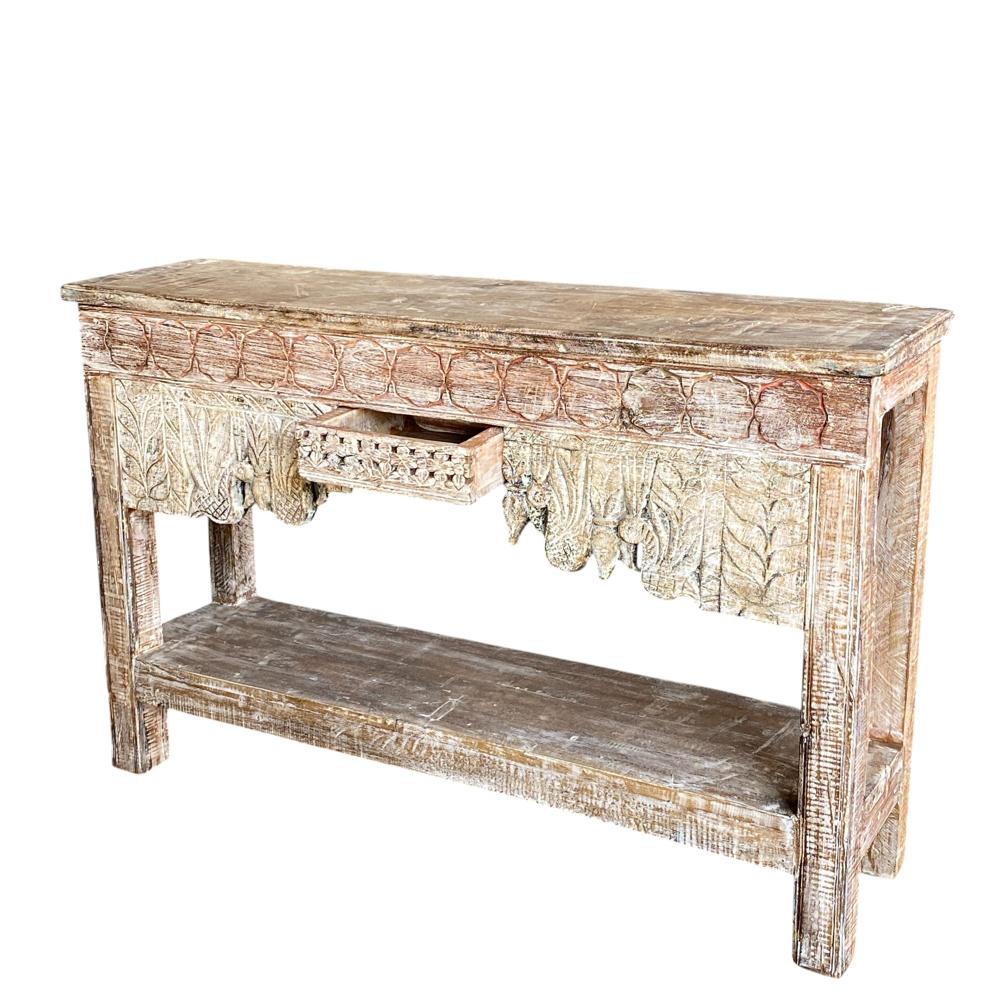 VINTAGE WOODEN CONSOLE TABLE