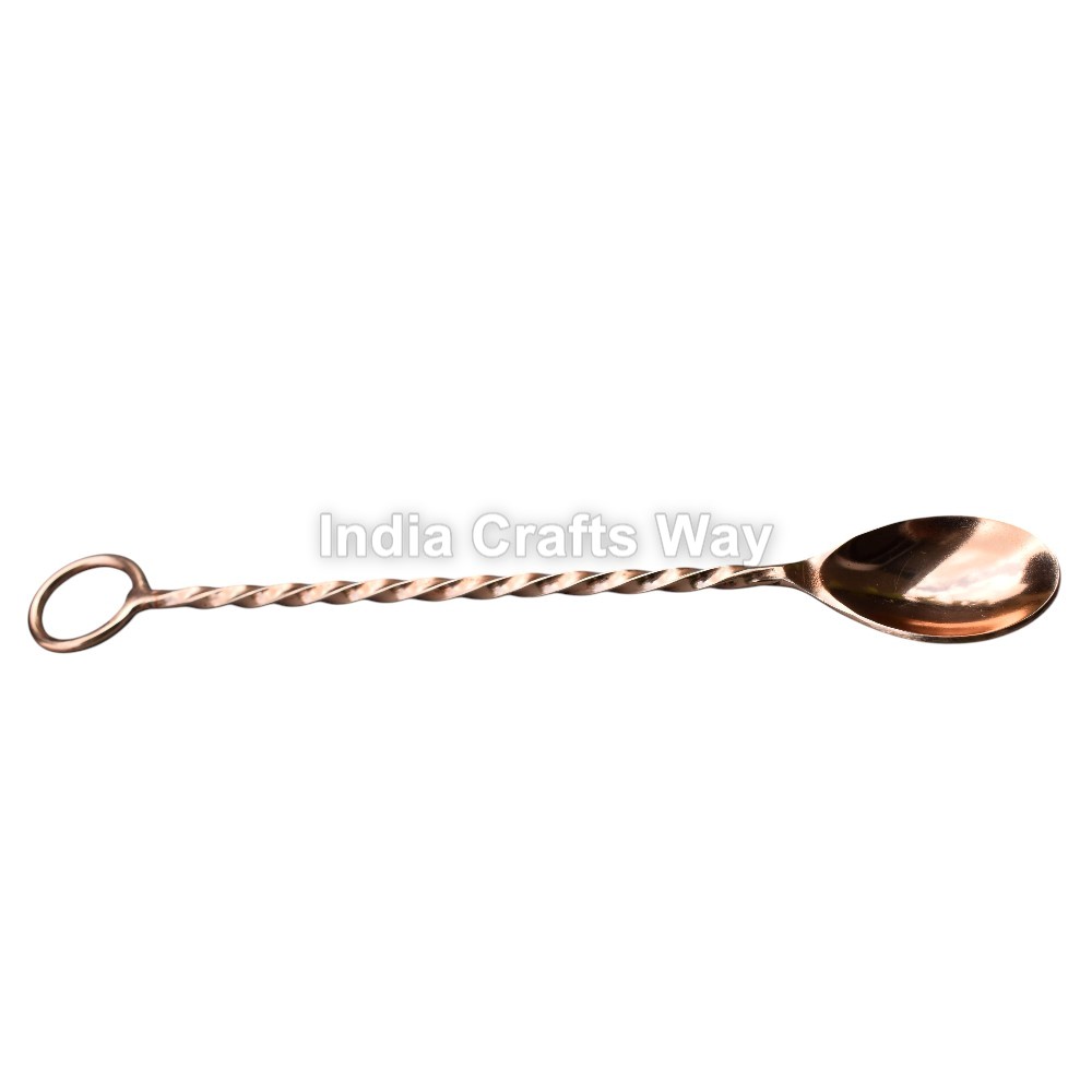 Hand Forged Medieval Copper Spoon - Color: Golden