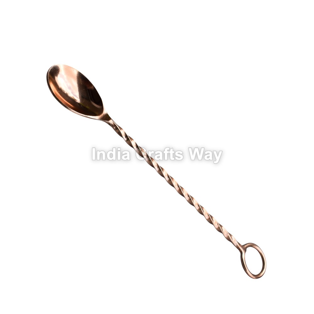 Hand Forged Medieval Copper Spoon - Color: Golden