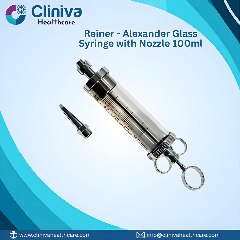 Reiner - Alexander Glass Syringe With Nozzle 100ml - Application: Hospital
