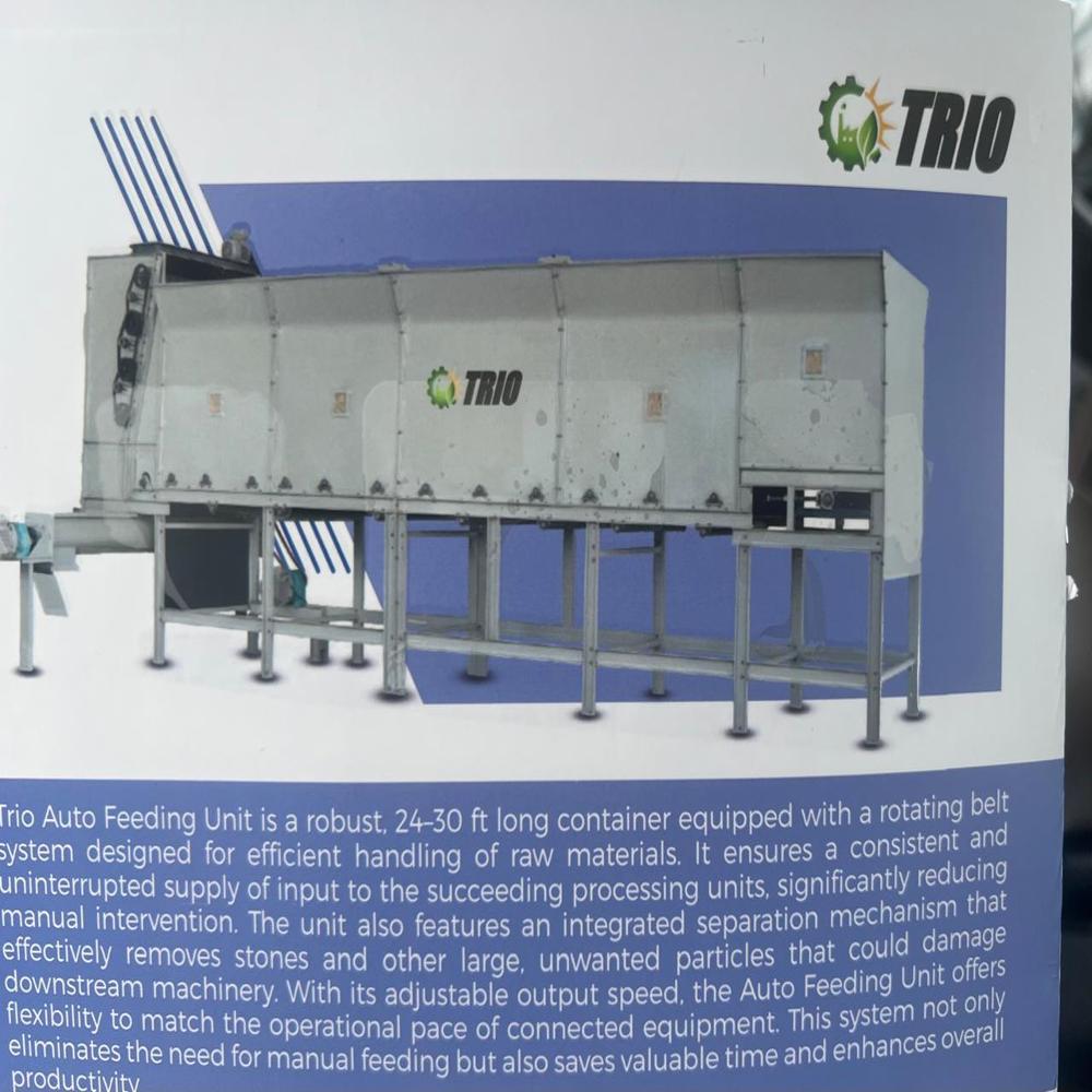 Trio2000 Auto Feeding Conveyor Unit 20 Feet Length - Ash %: 2.6-2.8 %