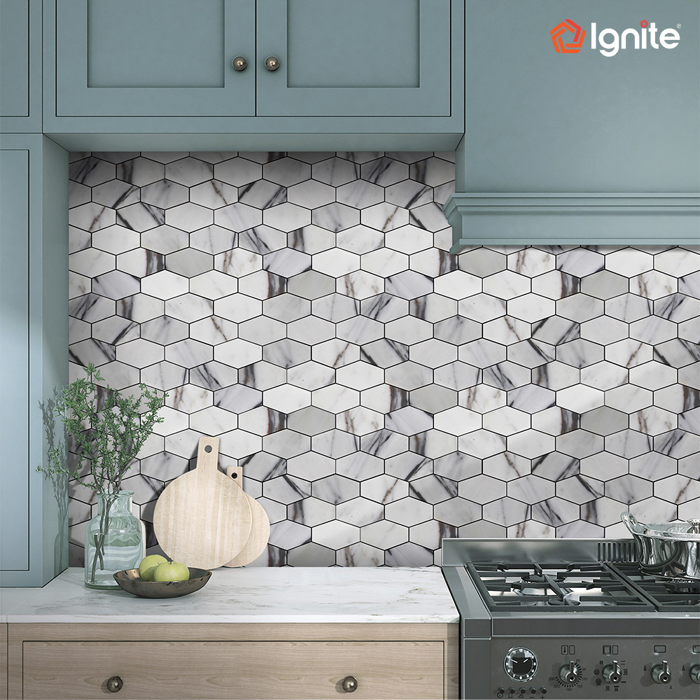 Vitrified Mosaic Tiles - Color: Whites