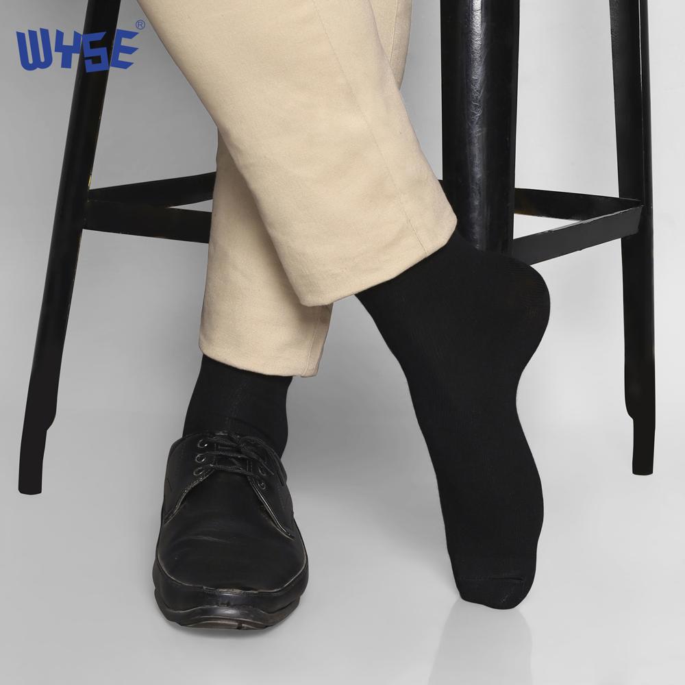 Wyse Mens Ankle Sock 1pc - Color: Black