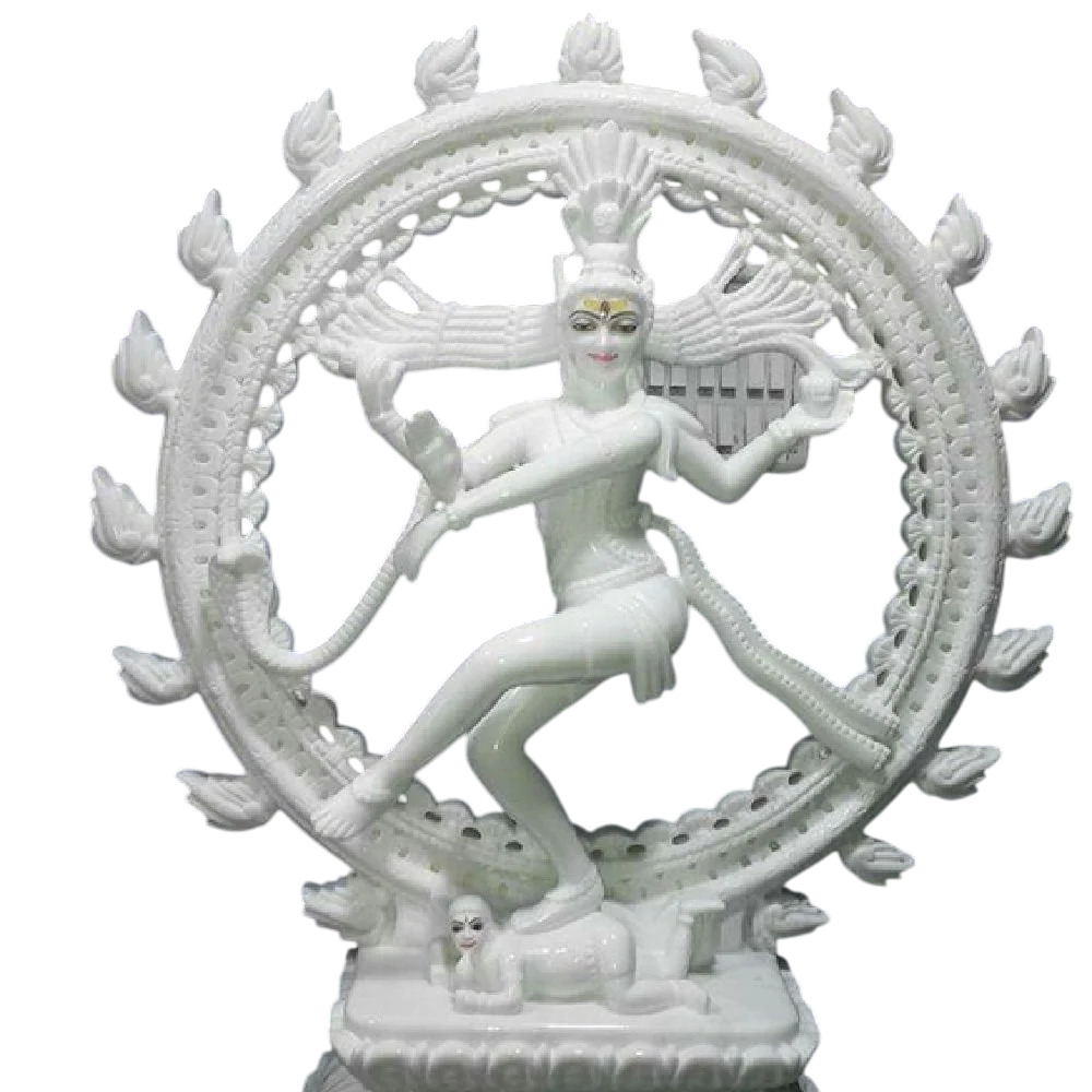 Marble Nataraj Statue - Color: White