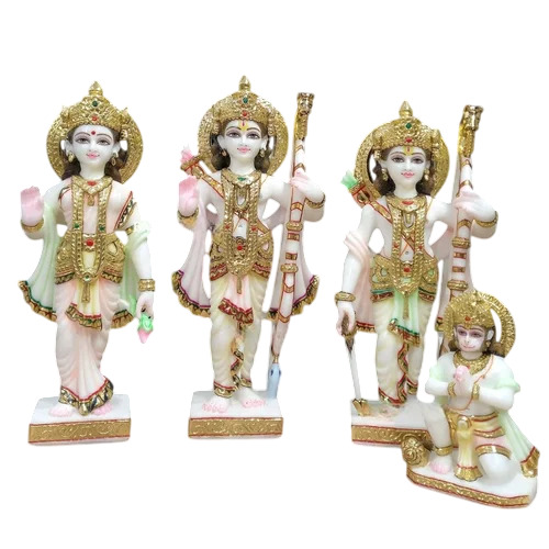 Marble Ram Darbar Statues - Color: Multicolor
