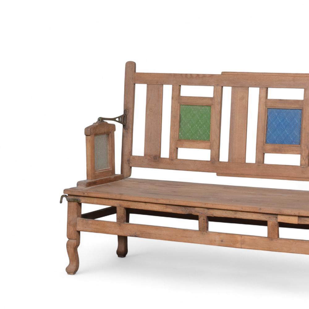 Antique Wooden Bench - Artwork: Crafted