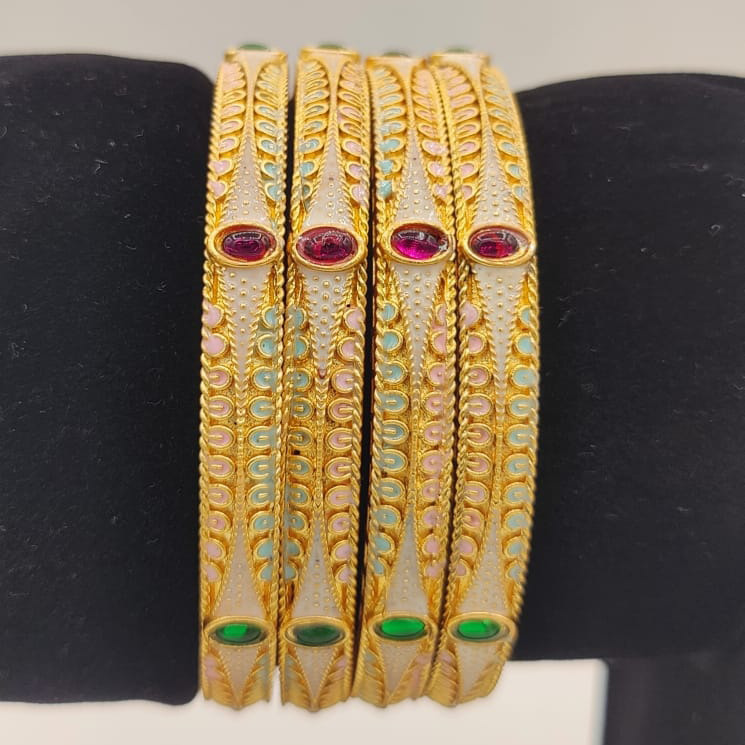 D No 1326 Designer Bangles - Color: Golden