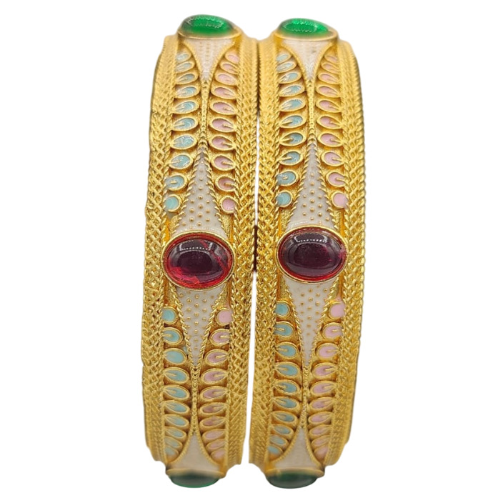 D No 1325 Designer Bangles - Color: Golden