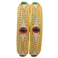 D No 1325 Designer Bangles - Color: Golden