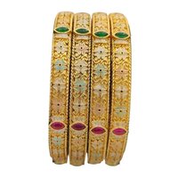 D No 1325 Designer Bangles - Color: Golden