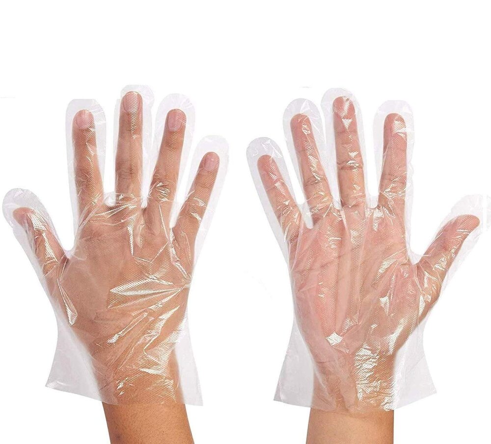 Poly Clear Gloves - Color: Transparent