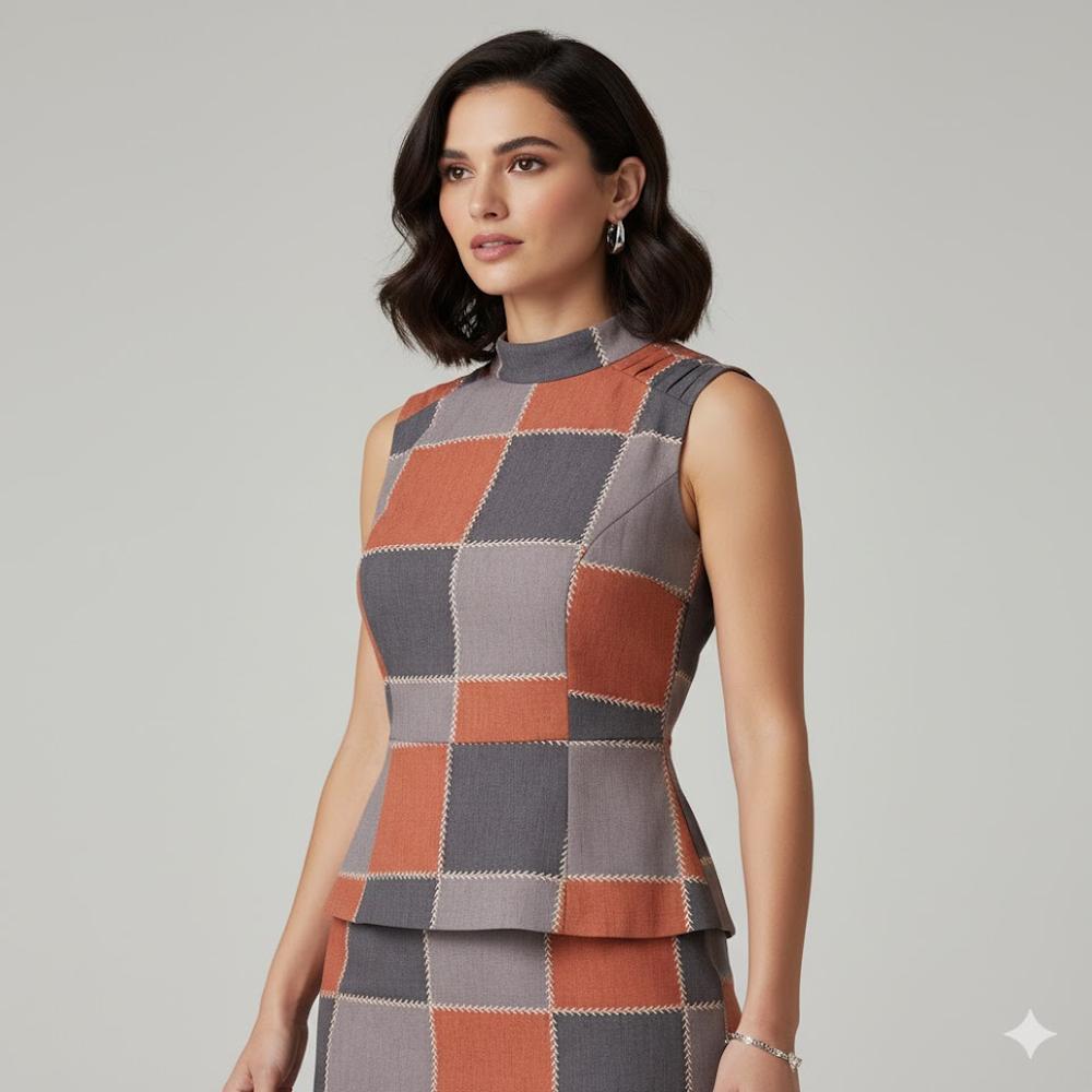 Chex Design Fabric ,digital print fabric