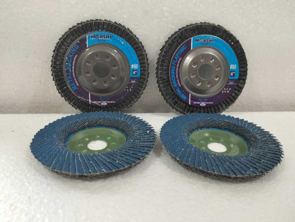 Flap Disc - Zirconia Alumina, 4 Inch Diameter, Blue, Rigid Metal, 13200 Rpm Cutting Speed | Self-sharpening, Vibration Dampening, Versatile Finishing Tool