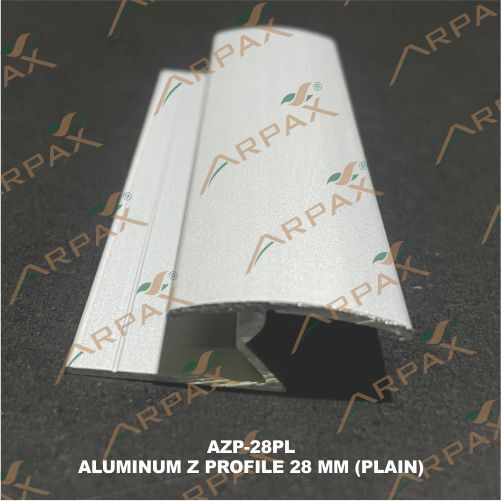 Azp-28Pl 28Mm Aluminum Z Profile Plain - Color: Silver